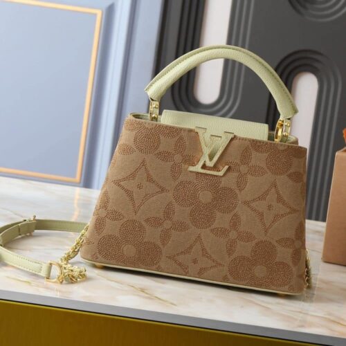 Alternative view of Louis Vuitton Capucines BB Green Brown 27cm