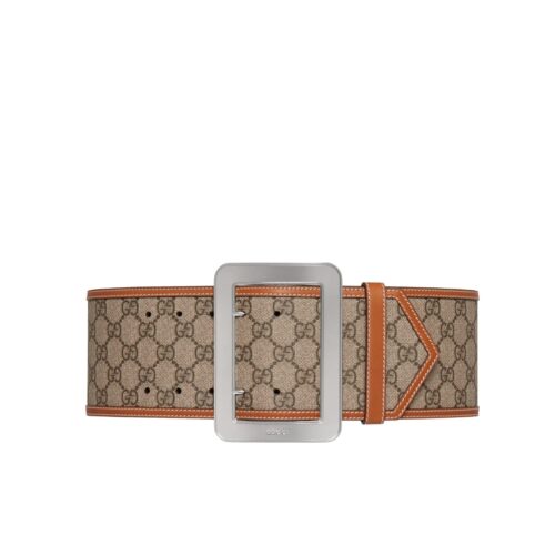 Gucci Lunar New Year Gg Wide Belt Beige And Ebony ‎718505 Fabfb 9871