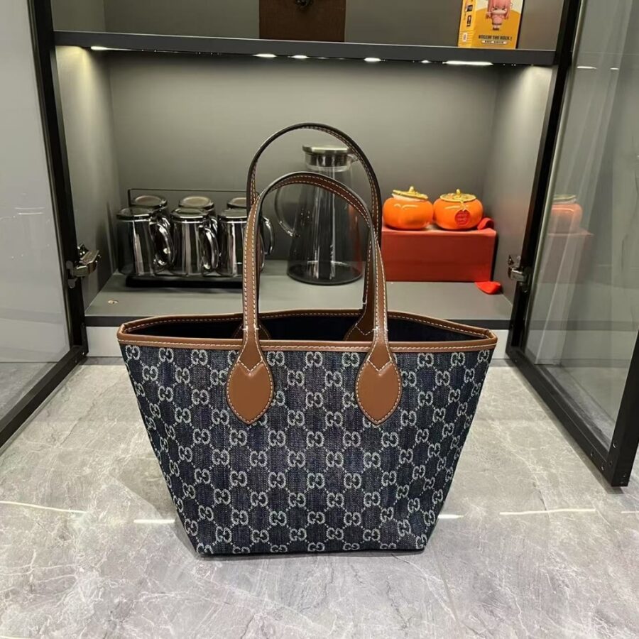 Alternative view of Gucci Totissima Small Tote Bag Gg Denim Dark Blue 22Cm 820496 Faecc 4243