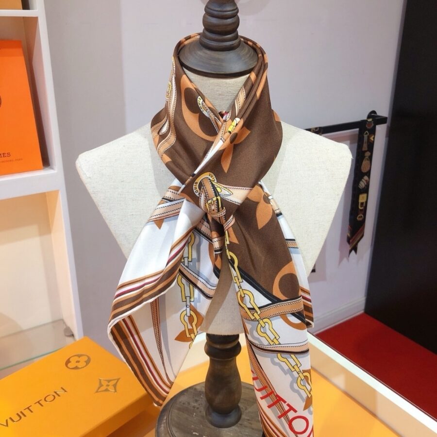 Alternative view of Louis Vuitton Ultimate Monogram Scarf In Brown 90Cm M77639