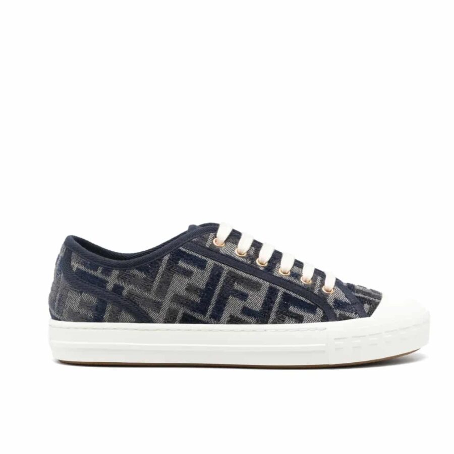 Fendi Domino Ff Denim Low Top Sneaker Blue