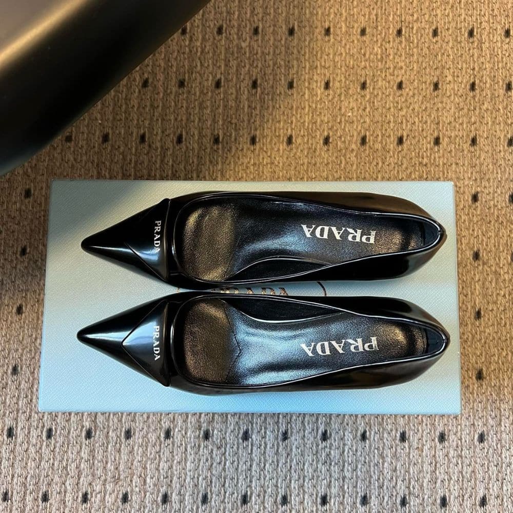 Prada Brushed Leather Pumps Black 1I928M 055 F0002 F 075 - Image 5