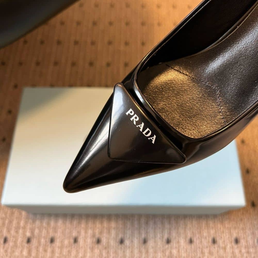 Prada Brushed Leather Pumps Black 1I928M 055 F0002 F 075 - Image 8