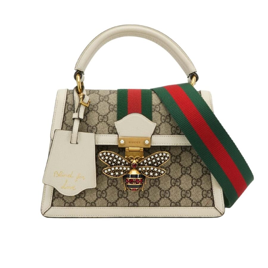 Gucci Queen Margaret Gg Small Top Handle Bag White 25Cm 476541 9I6St 9753