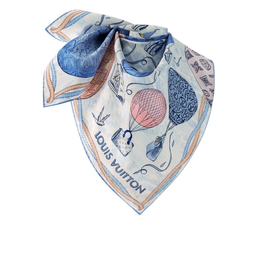 Louis Vuitton Up And Away Square Light Blue 90Cm M78448