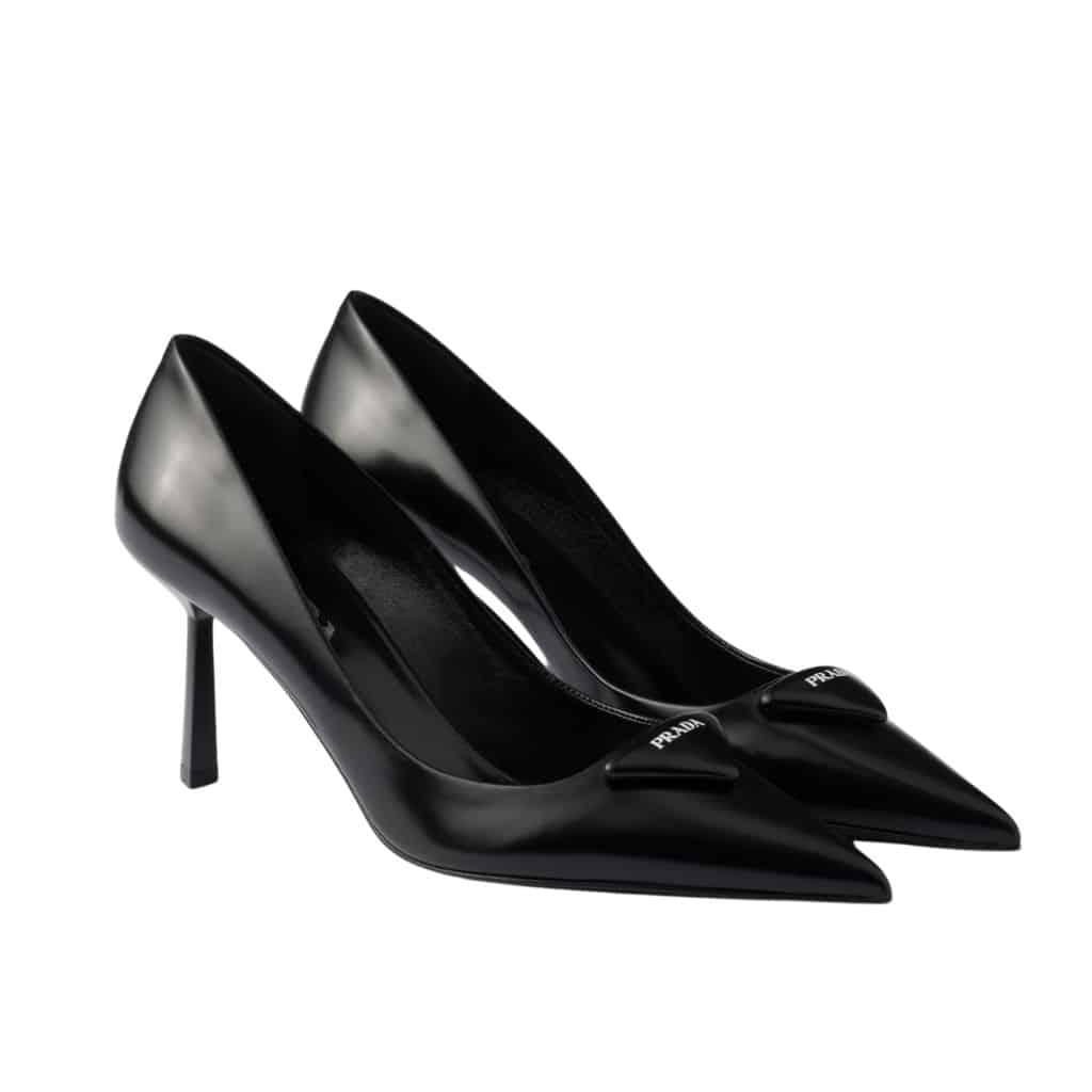 Prada Brushed Leather Pumps Black 1I928M 055 F0002 F 075