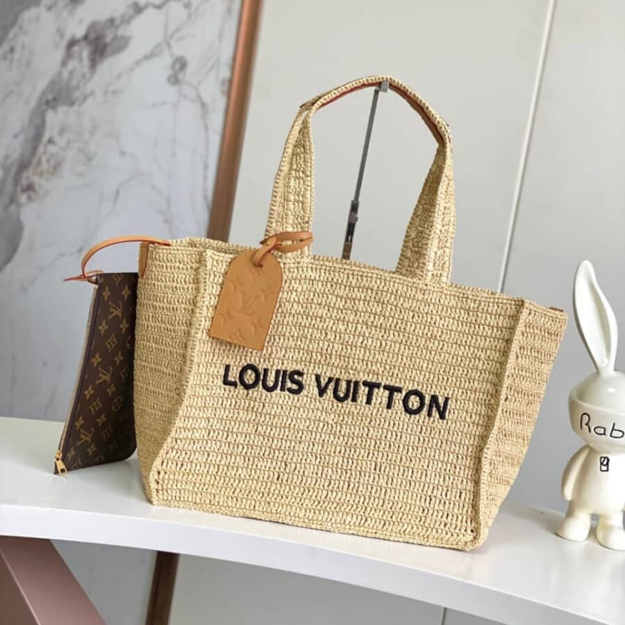 Alternative view of Louis Vuitton Summer Shopper Tote MM Raffia Natural Beige 44cm M14458