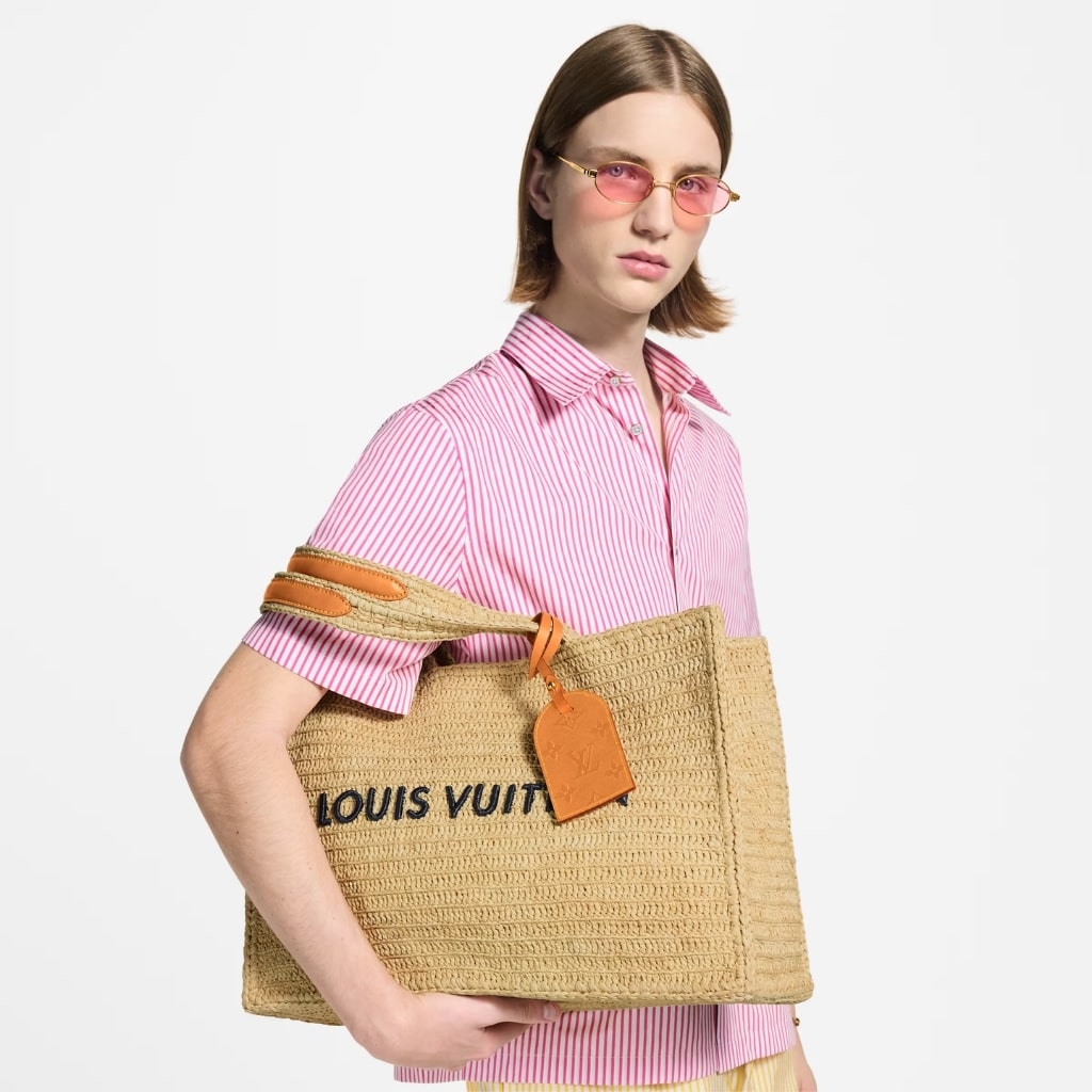 Louis Vuitton Summer Shopper Tote MM Raffia Natural Beige 44cm M14458 - Image 11