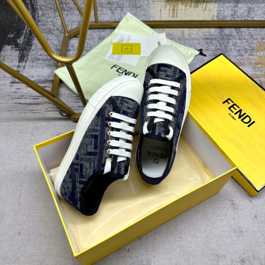 Alternative view of Fendi Domino Ff Denim Low Top Sneaker Blue