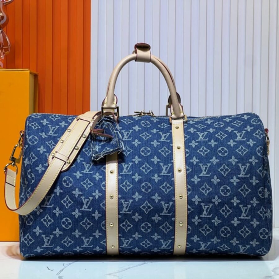 Alternative view of Louis Vuitton Keepall Bandouliere 45 Denim Blue 45Cm