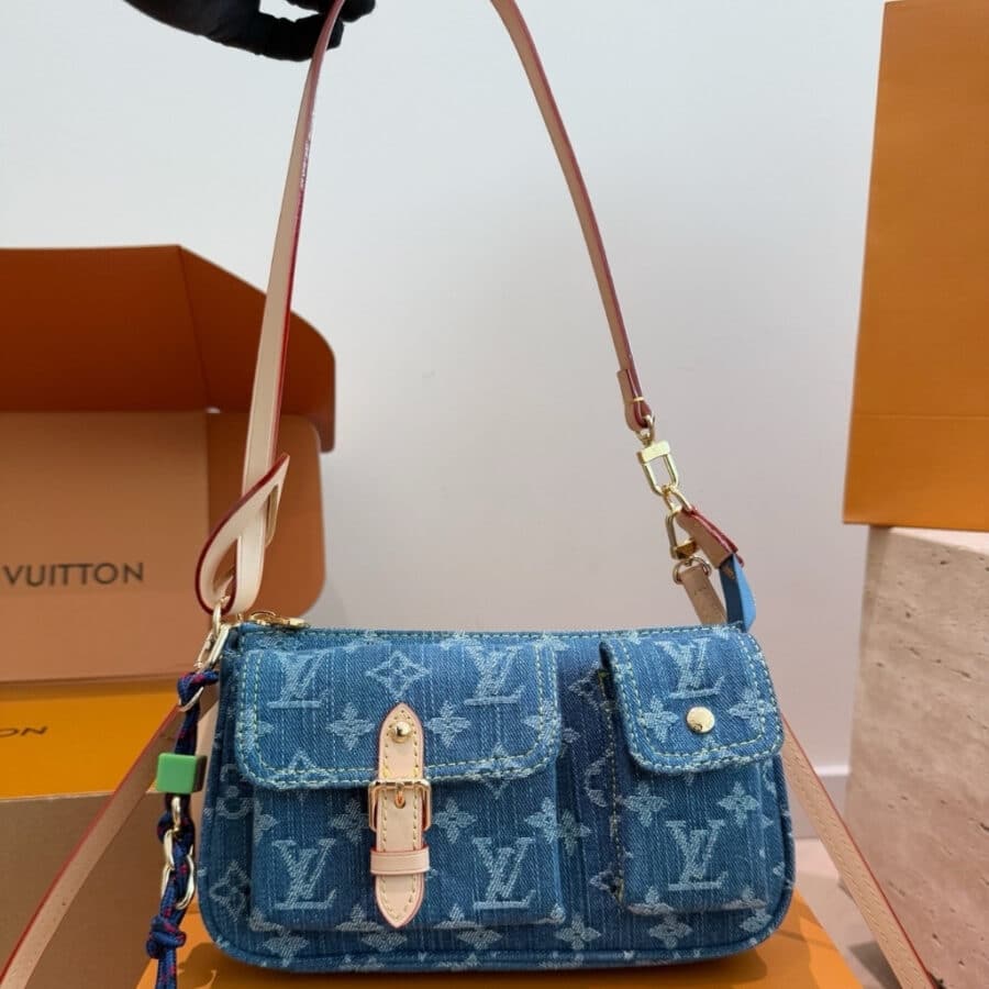 Alternative view of Louis Vuitton Pochette Accessoire Cargo Blue Denim 23cm M27602