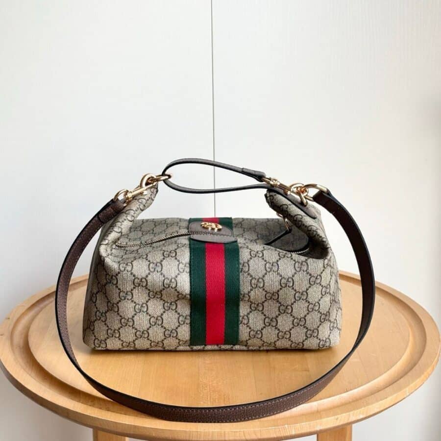 Alternative view of Gucci Vanity Medium Top Handle Bag Beige And Ebony 27Cm ‎