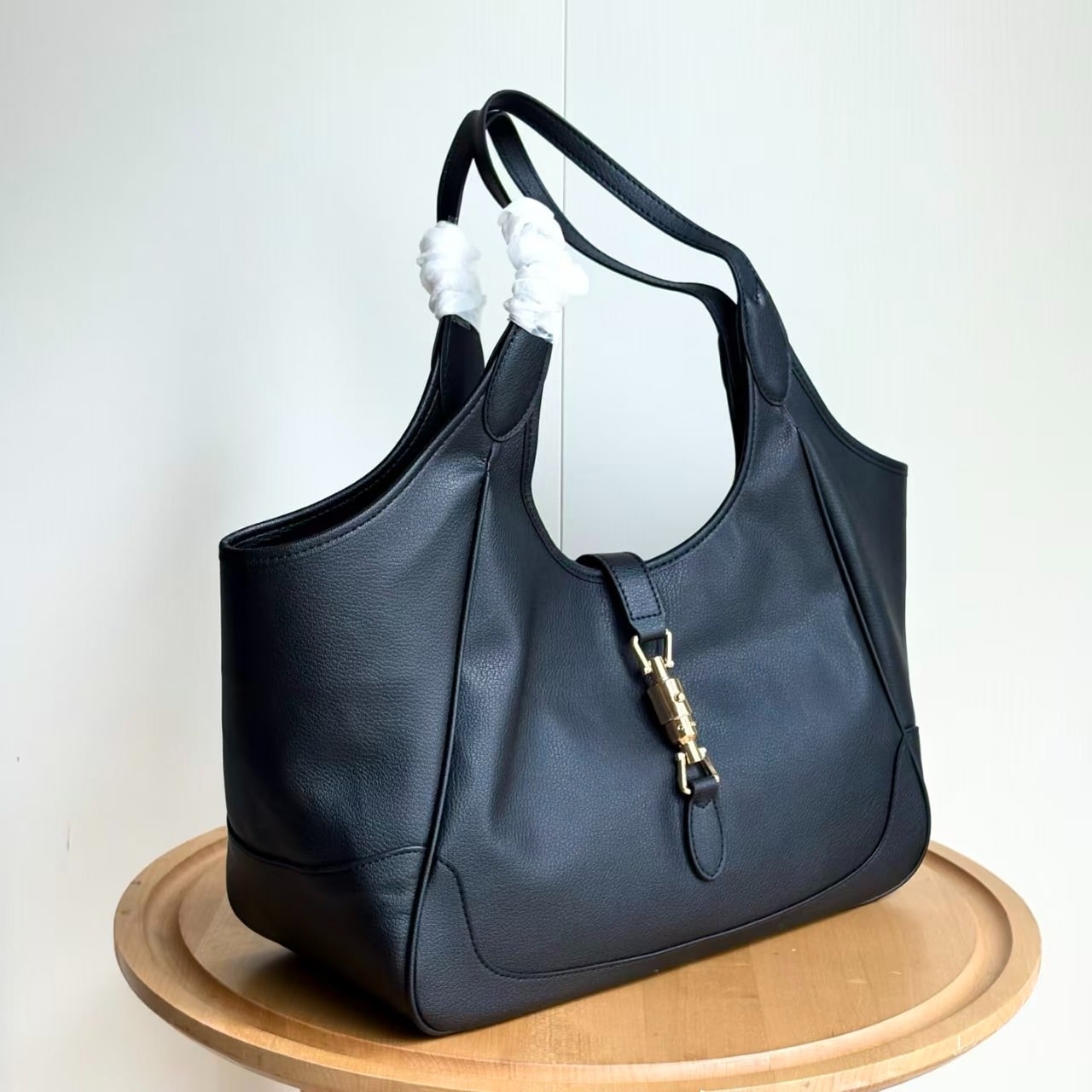 Gucci Mercato Medium Tote Bag Black Leather 35cm 866645 AAGIA 1000 - Image 3