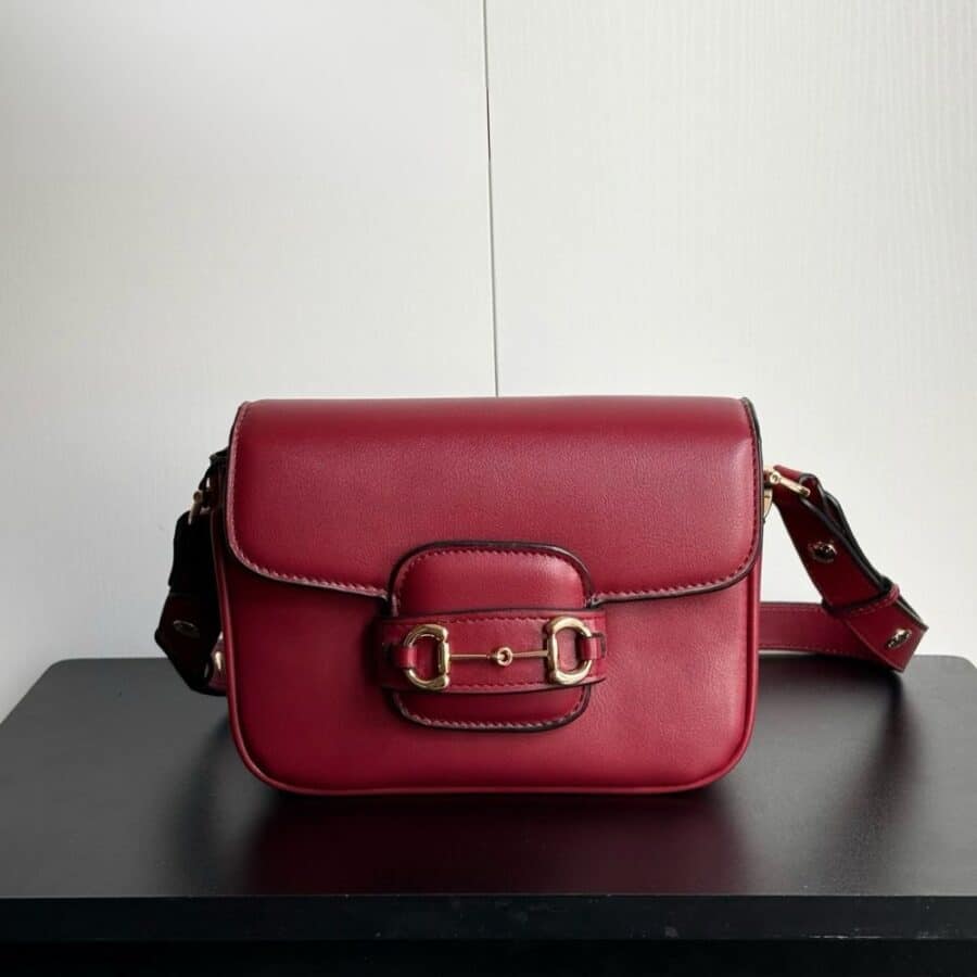 Alternative view of Gucci Horsebit 1955 Aura Mini Shoulder Bag Red 19Cm