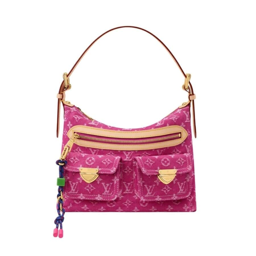 Louis Vuitton Baggy Fuchsia Denim 30Cm M28266