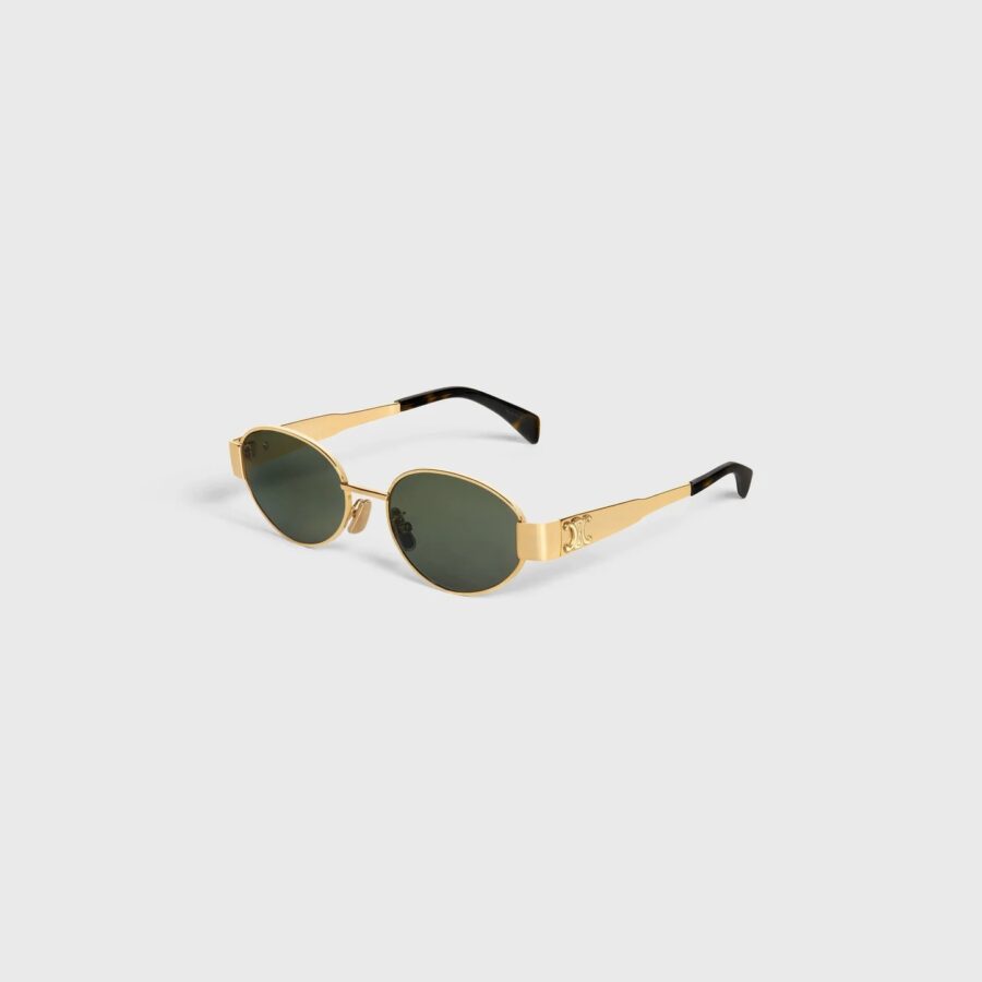Alternative view of Celine Triomphe Sunglasses Metal Ovale Gold Cl40235U 30N