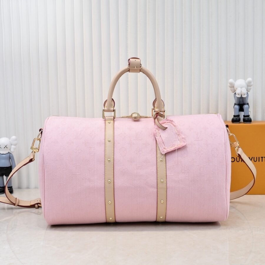 Alternative view of Louis Vuitton Keepall Bandoulière 45 Denim Pink 45Cm