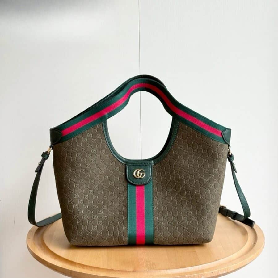 Alternative view of Gucci Giglio Small Tote Bag Dark Green 25Cm