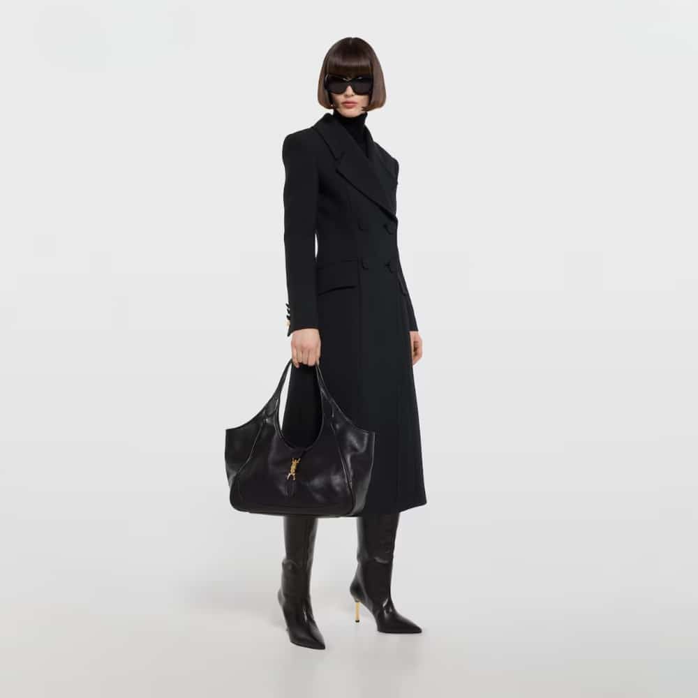 Gucci Mercato Medium Tote Bag Black Leather 35cm 866645 AAGIA 1000 - Image 9