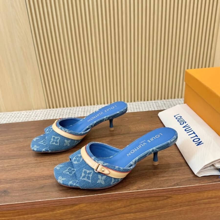 Alternative view of Louis Vuitton 6AM Mule Denim Blue 1ADIEX