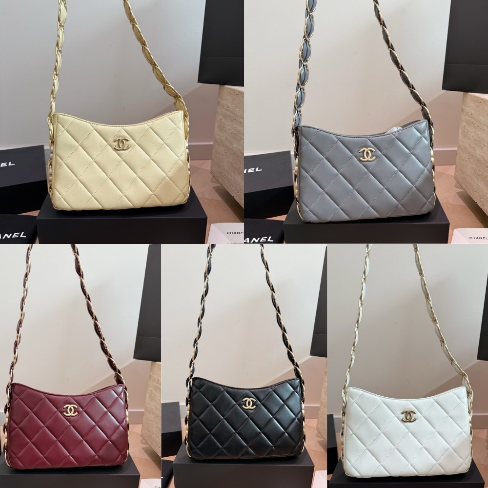 Chanel Hobo Handbag Gold Tone Hardware Black 24Cm AS5177 B18293 94305 - Image 9