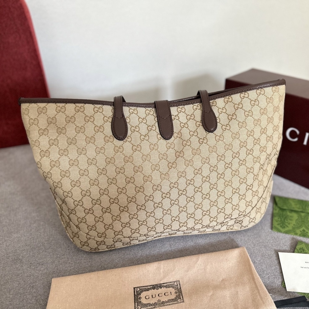 Gucci Jackie Large Tote Bag Sand And Dark Brown 45Cm 867014 FAFV2 9651 - Image 6