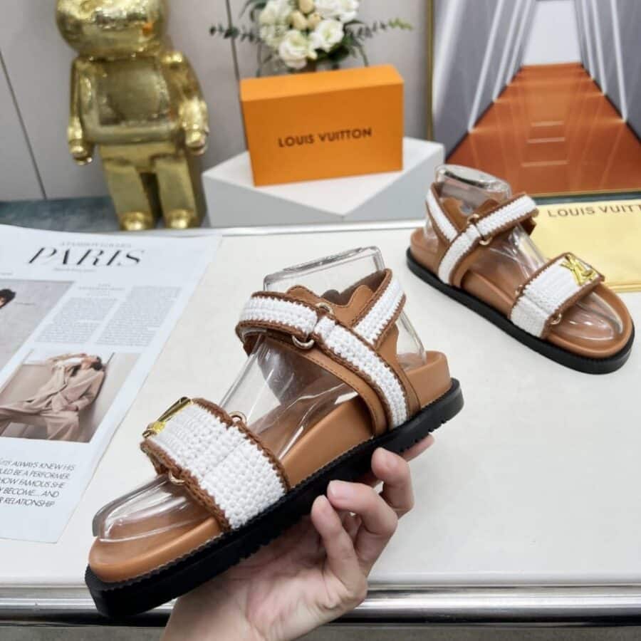 Alternative view of Louis Vuitton LV Sunset Flat Comfort Sandals Cognac 1ACZJY