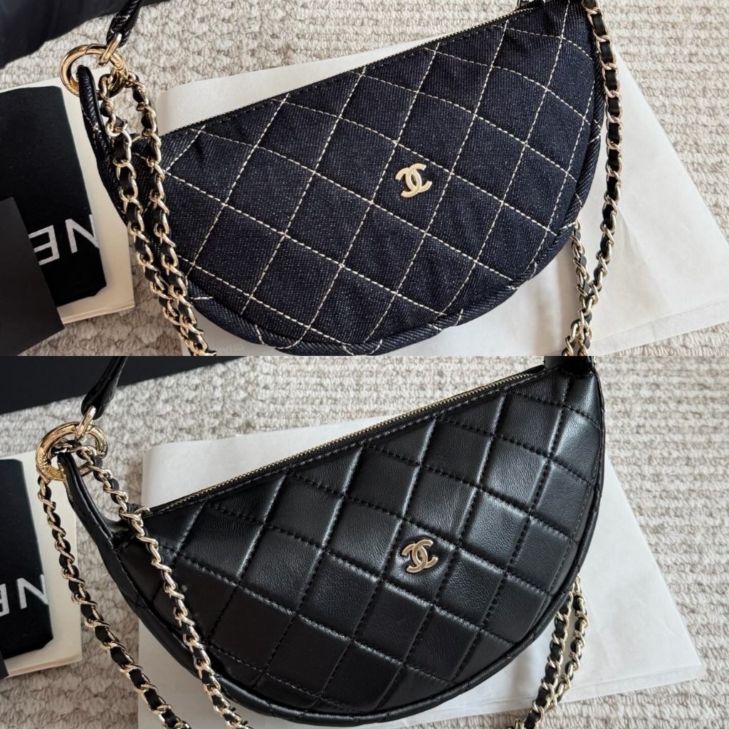 Chanel Clutch With Chain Denim And Gold Tone Metal Dark Blue 22cm AP5094 B23492 U7663 - Image 11