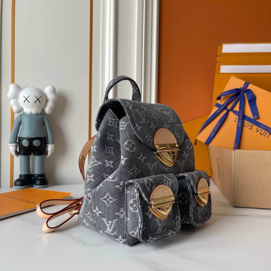 Alternative view of Louis Vuitton Venice Backpack Denim Black 24Cm