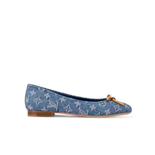 Louis Vuitton Nina Doll Shoes Denim Blue 1Ack91