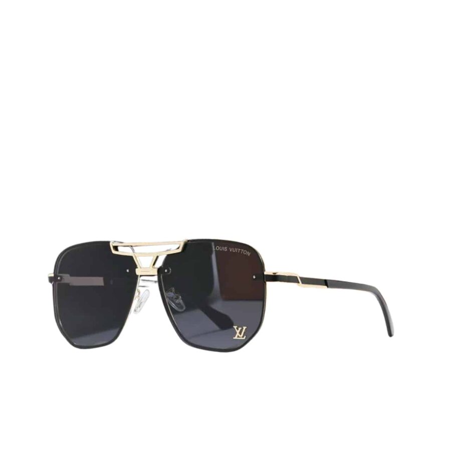 Louis Vuitton Prestige Aviator Sunglasses Black With Gold