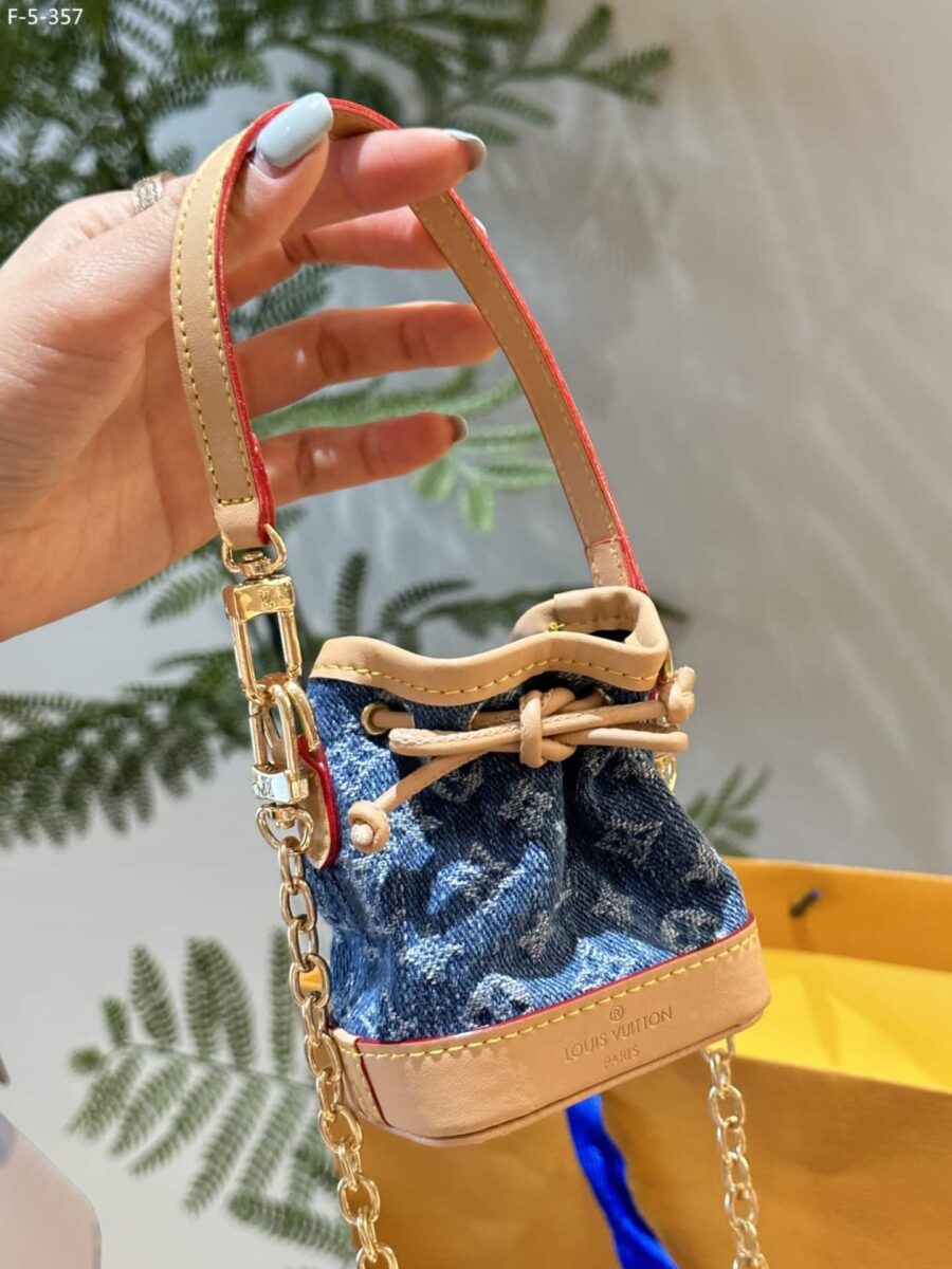Alternative view of Louis Vuitton Micro Noe Bag Charm Monogram Denim Blue 10Cm M01700