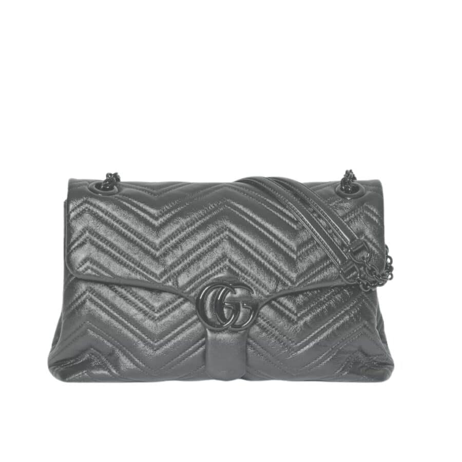 Gucci Marmont Medium Shoulder Bag Gray 31Cm
