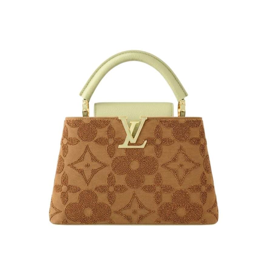 Louis Vuitton Capucines BB Green Brown 27cm