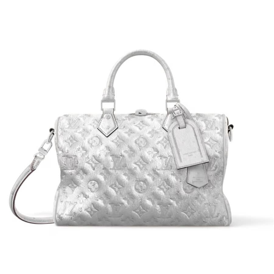 Louis Vuitton Speedy Soft Bandoulière 30 Monogram Silver 30Cm N89437