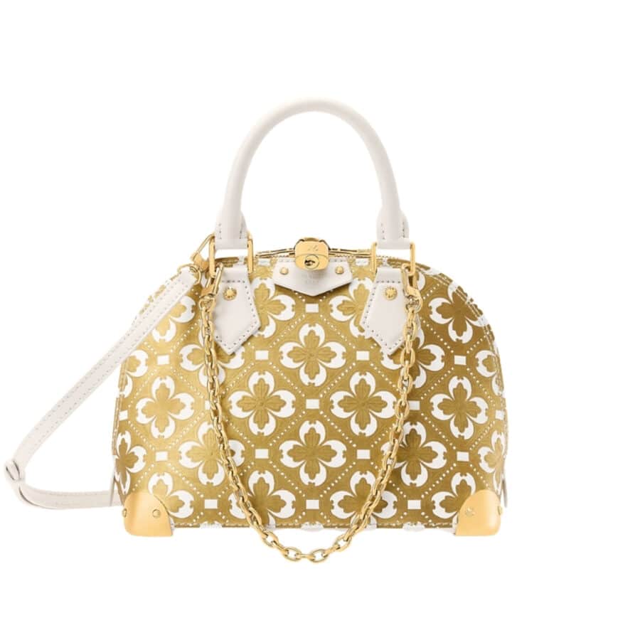 Louis Vuitton Alma Trunk BB White Gold Handle Bag 22cm M28032