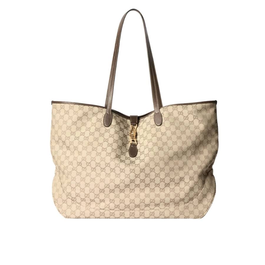 Gucci Jackie Large Tote Bag Sand And Dark Brown 45Cm 867014 FAFV2 9651
