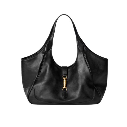 Gucci Mercato Medium Tote Bag Black Leather 35cm 866645 AAGIA 1000