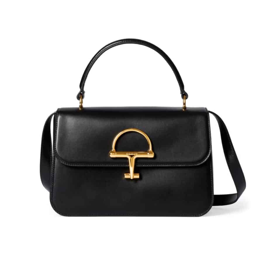 Gucci Siena Medium Top Handle Bag Black Leather 25Cm ‎855535 AAFKB 1000