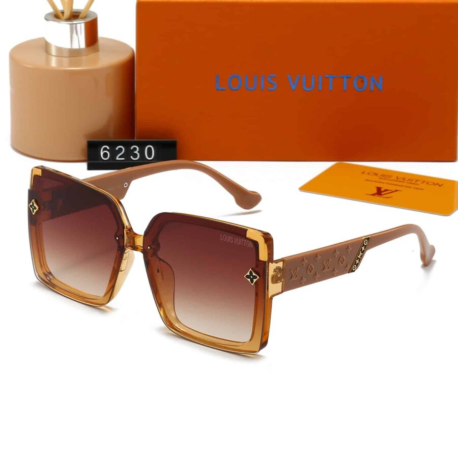 Alternative view of Louis Vuitton Monogram Square Glasses Brown