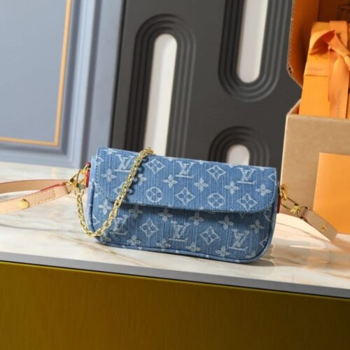 Alternative view of Louis Vuitton Wallet On Chain Ivy Monogram Denim Blue 23Cm