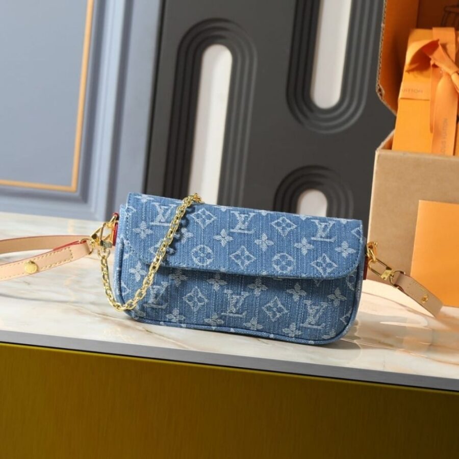 Alternative view of Louis Vuitton Wallet On Chain Ivy Monogram Denim Blue 23Cm