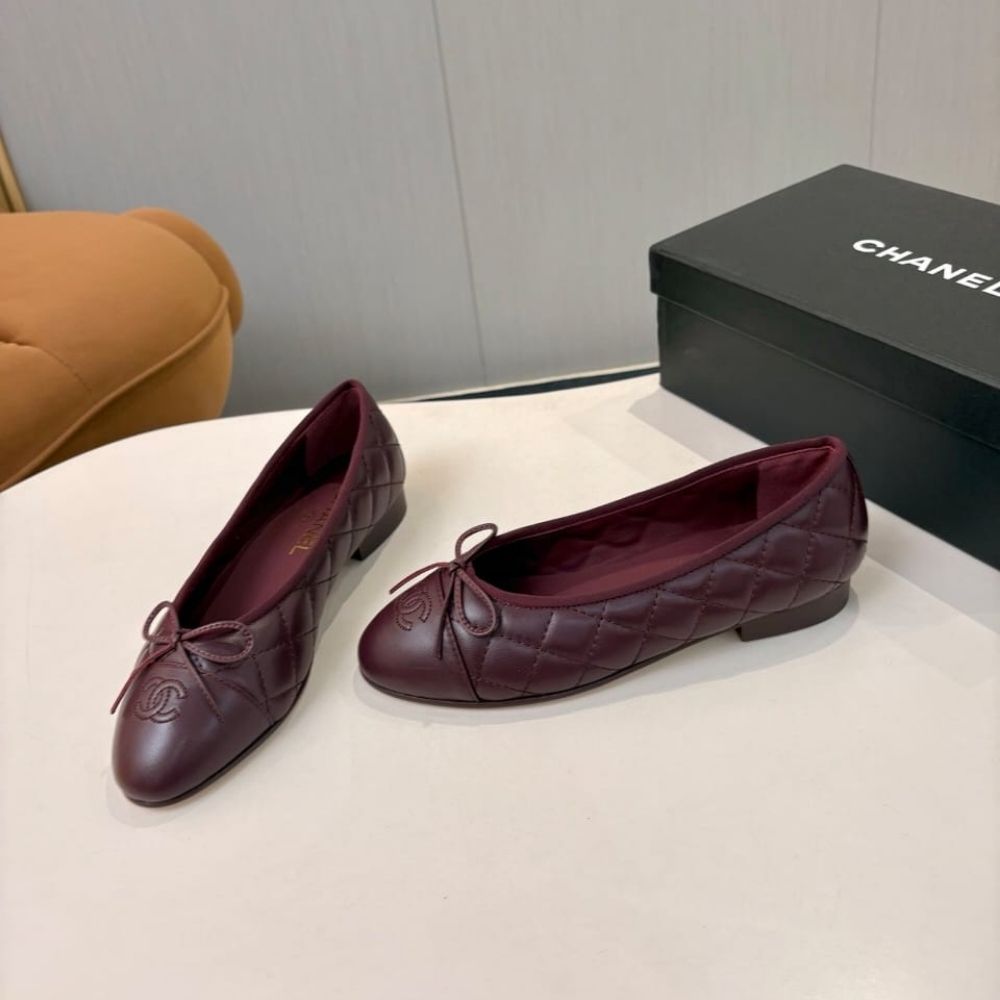 Chanel Ballet Flats Dark Burgundy G26250 X01000 U7065 - Image 7