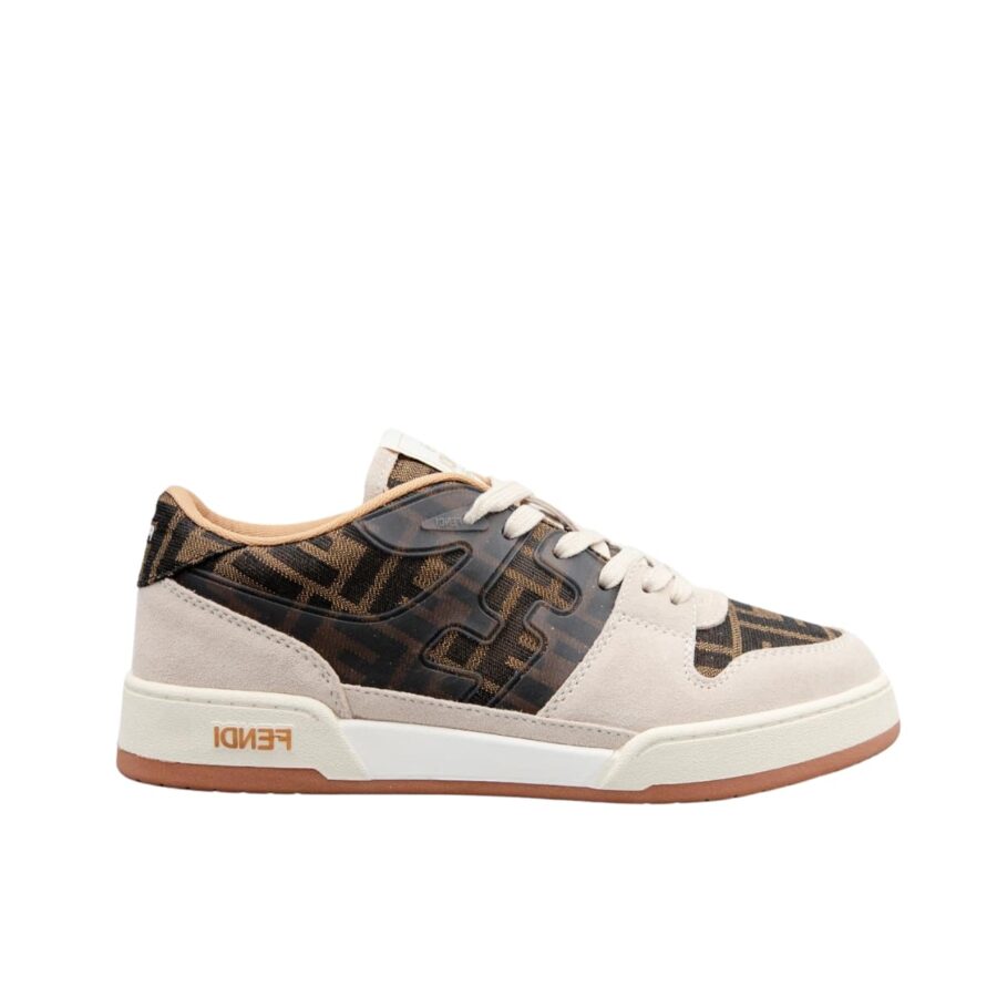 Fendi Match Sneaker Beige And Brown