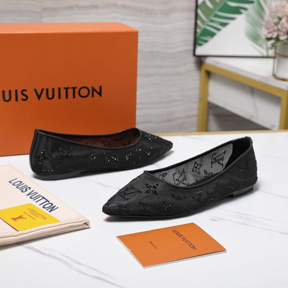 Louis Vuitton Gala Flat Ballerina Black 1AIDR8 - Image 7