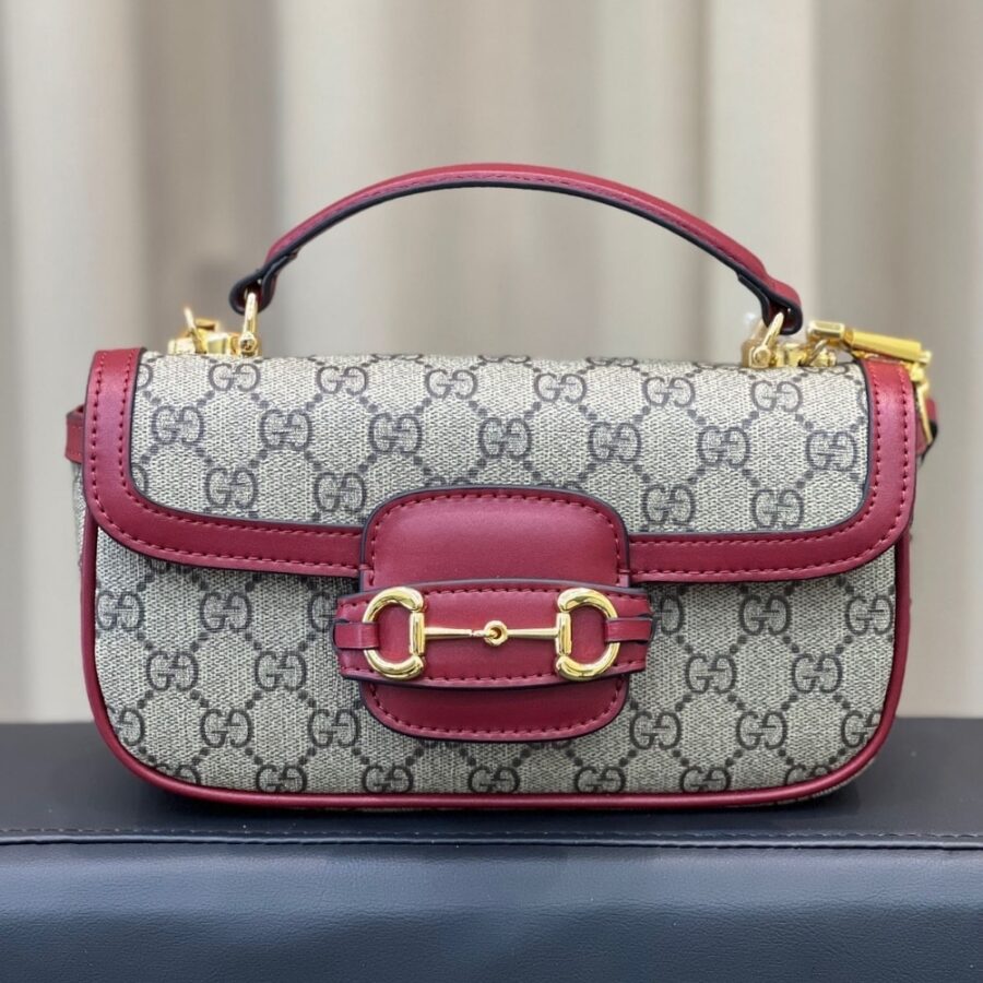 Alternative view of Gucci Horsebit 1955 Soft Small Top Handle Bag Rosso Ancora Red 22Cm 815206 Fad6M 8759