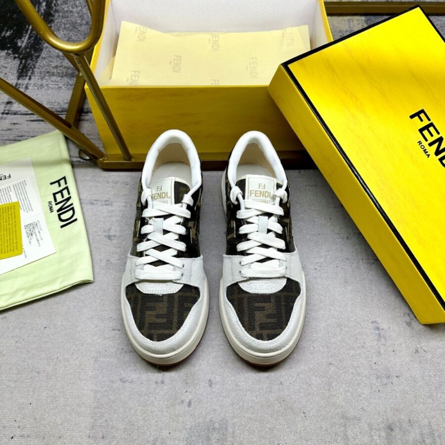 Alternative view of Fendi Match Sneaker Beige And Brown