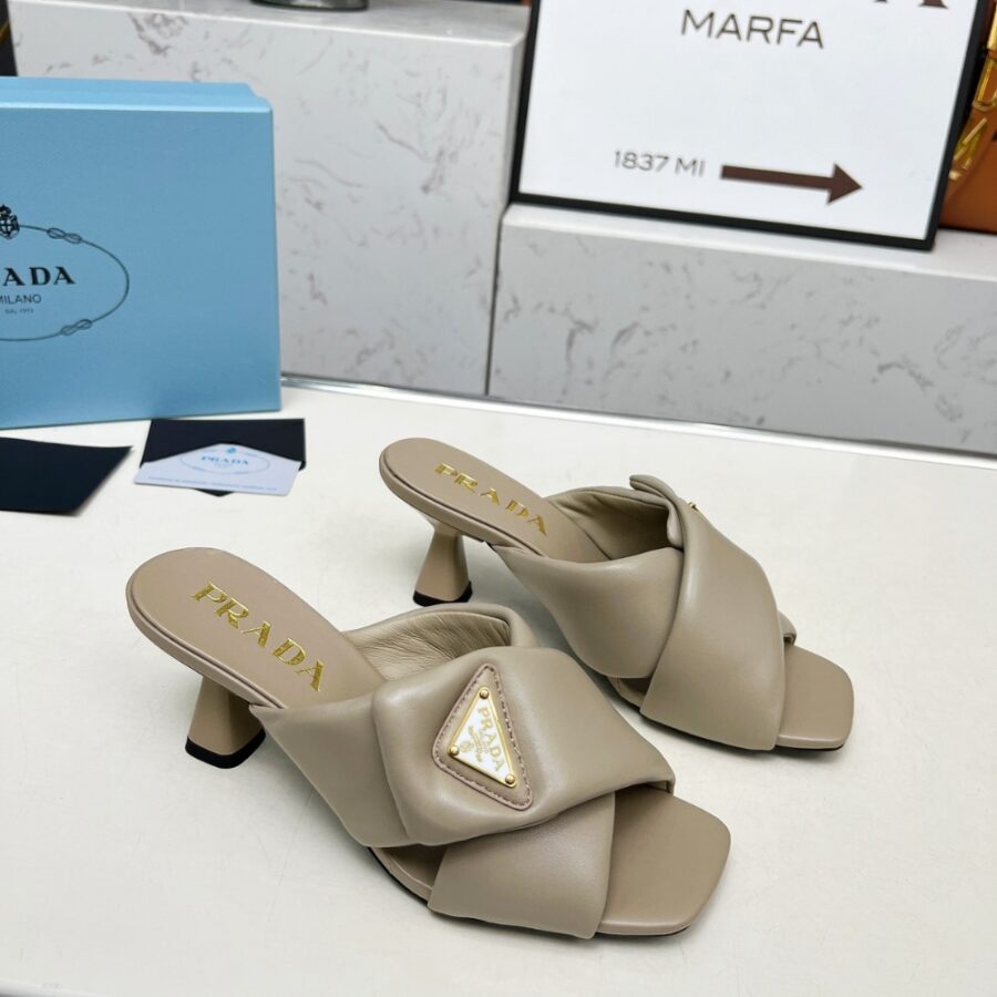 Alternative view of Prada Padded Nappa Sandals Beige 1Xx754 2Dl8 F0036 F 065