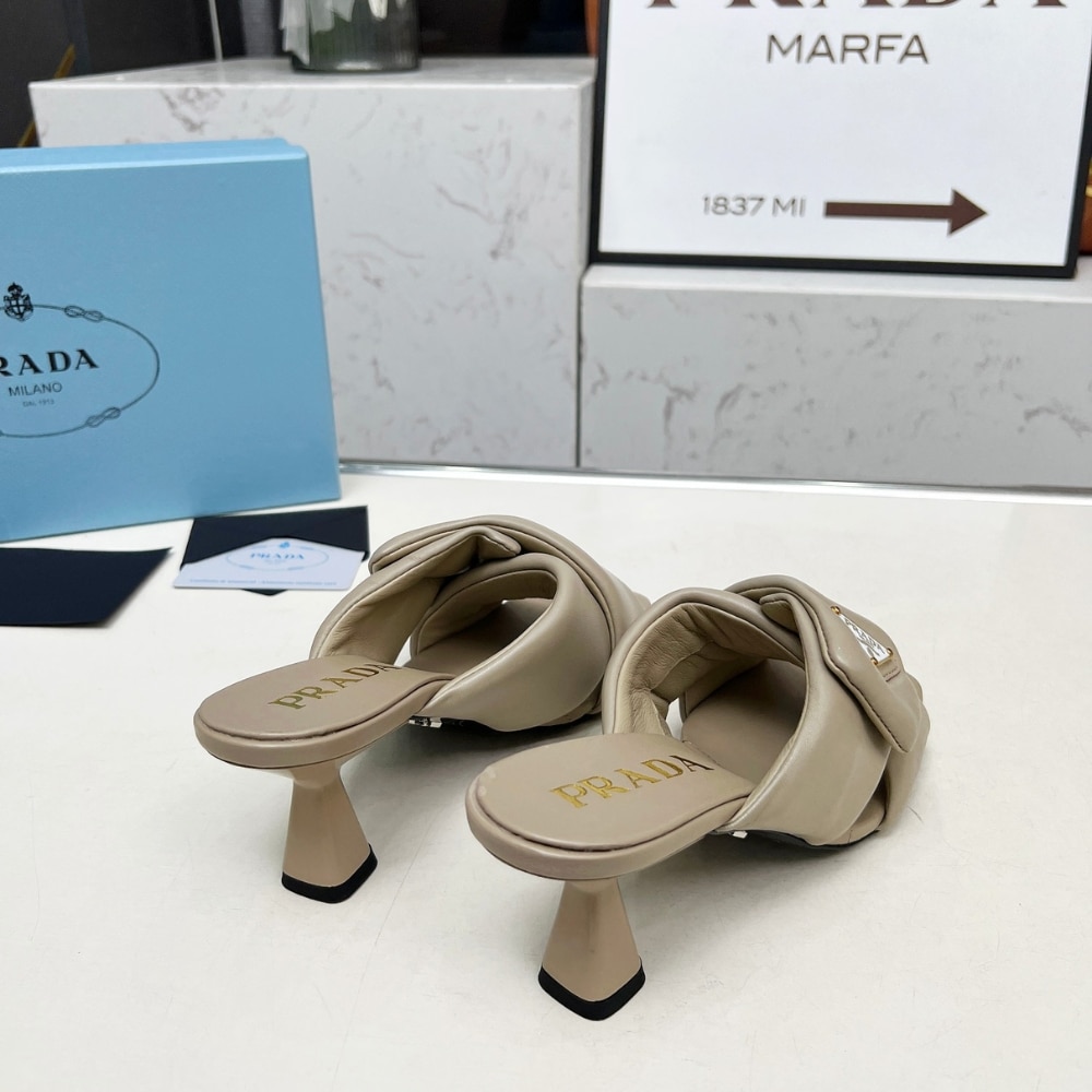 Prada Padded Nappa Sandals Beige 1Xx754 2Dl8 F0036 F 065 - Image 4