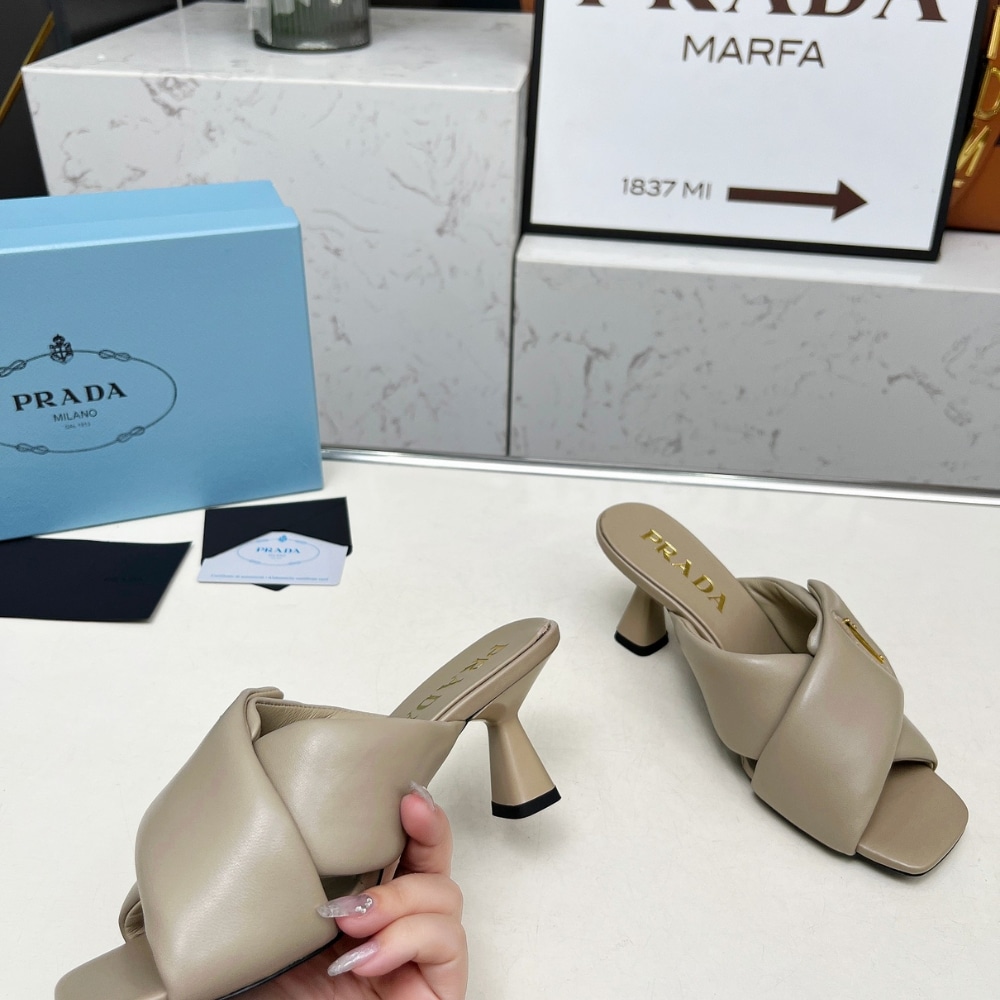 Prada Padded Nappa Sandals Beige 1Xx754 2Dl8 F0036 F 065 - Image 5